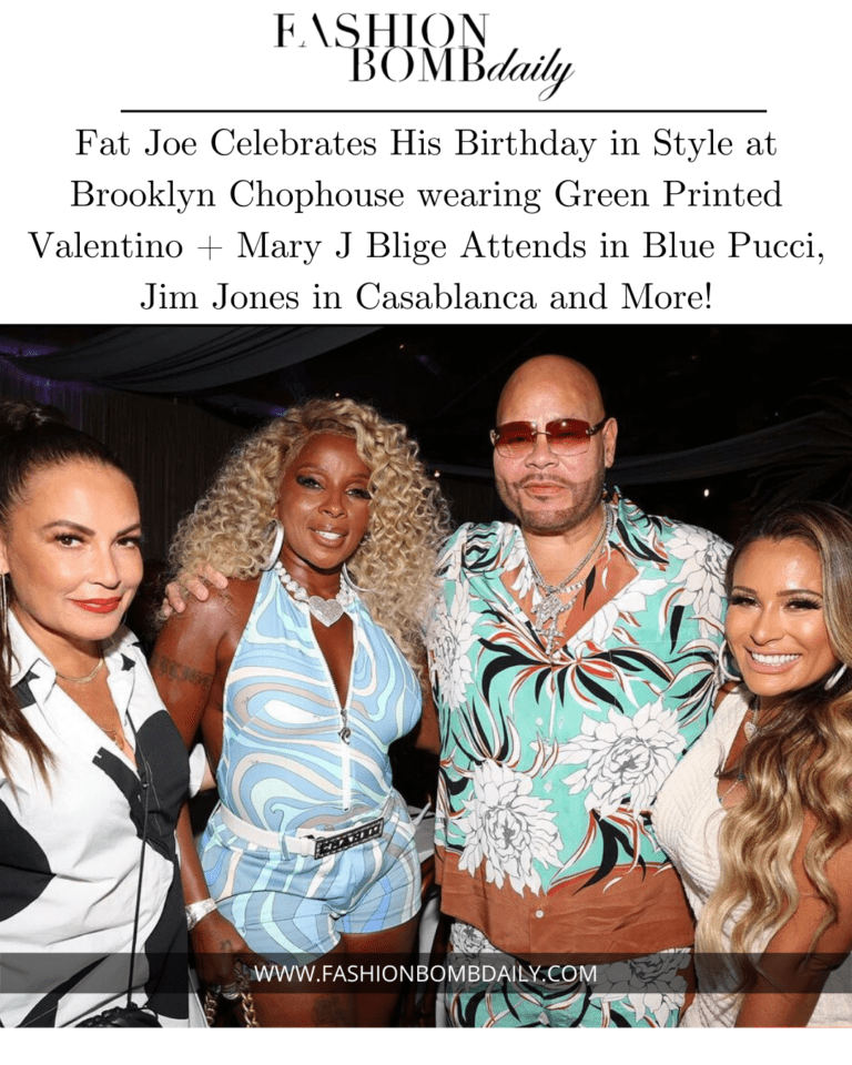 Fats Joe Celebrates His Birthday in Model at Brooklyn Chophouse carrying Inexperienced Printed Valentino + Mary J Blige Attends in Blue Pucci, Jim Jones in Casablanca and Extra!