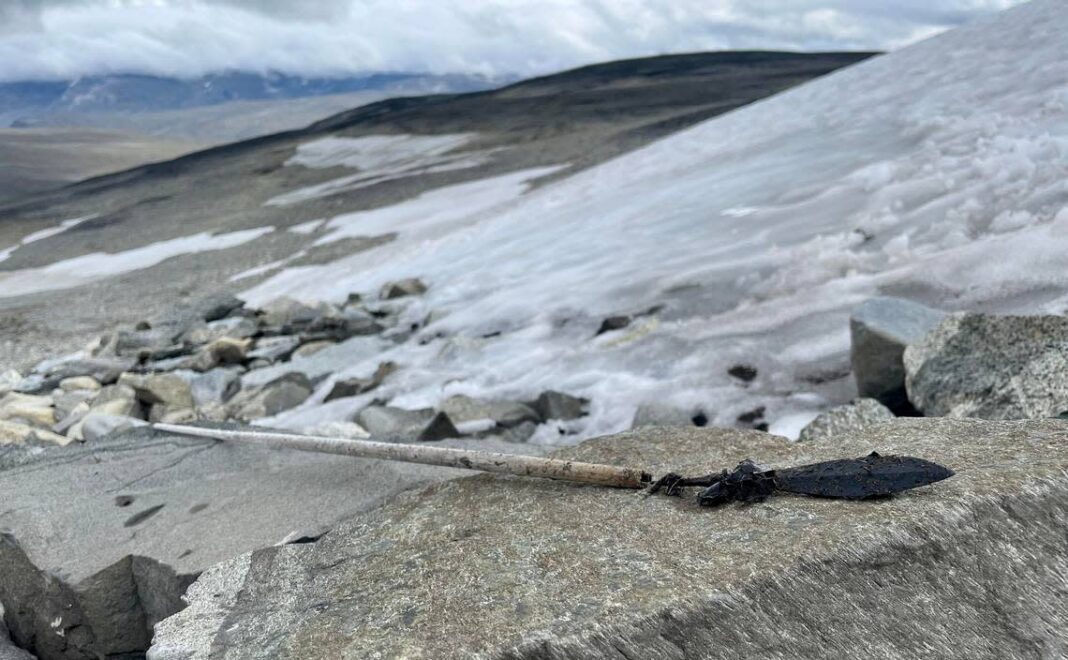 Prehistoric Viking weapons revealed as glaciers melt in Norway during heat wave