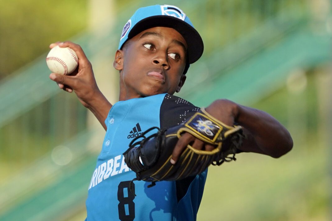Curacao starting pitcher Davey-Jay Rijke, above, delivers a pitch against Nicaragua during the fourth inning of a baseball game at the Little League World Series tournament in South Williamsport, Pennsylvania.