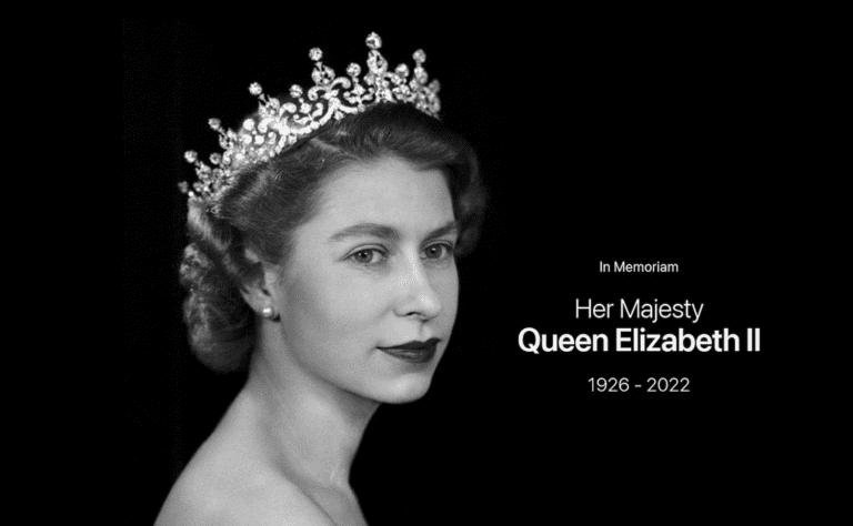 Apple changes homepage to honor Queen Elizabeth II