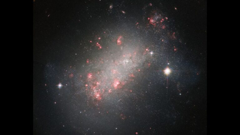 Hubble House Telescope spots a galaxy with a wierd form