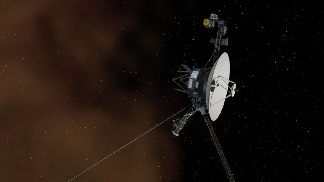 Voyager 1, launched in September 1977, is currently exploring the farthest edges of the solar system.