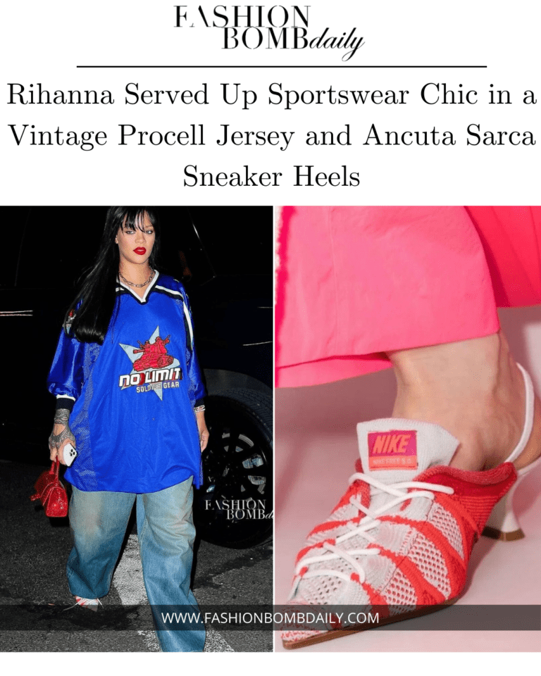 Rihanna Served Up Sportswear Stylish in a Classic Procell Jersey and Ancuta Sarca Sneaker Heels