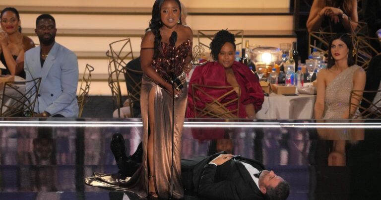 Some Fans See Disrespect In Jimmy Kimmel’s Stunt During Quinta Brunson’s Emmy Speech