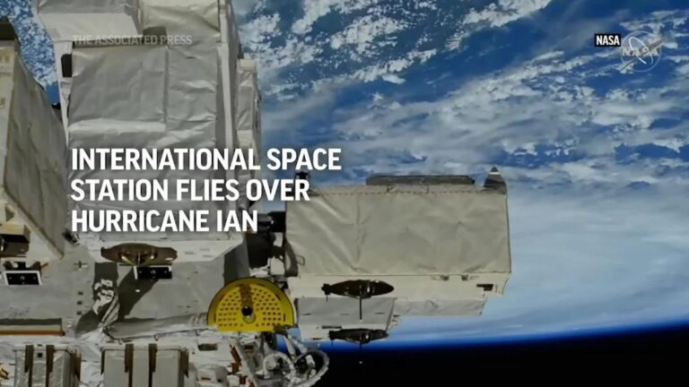 Space station flies over Hurricane Ian