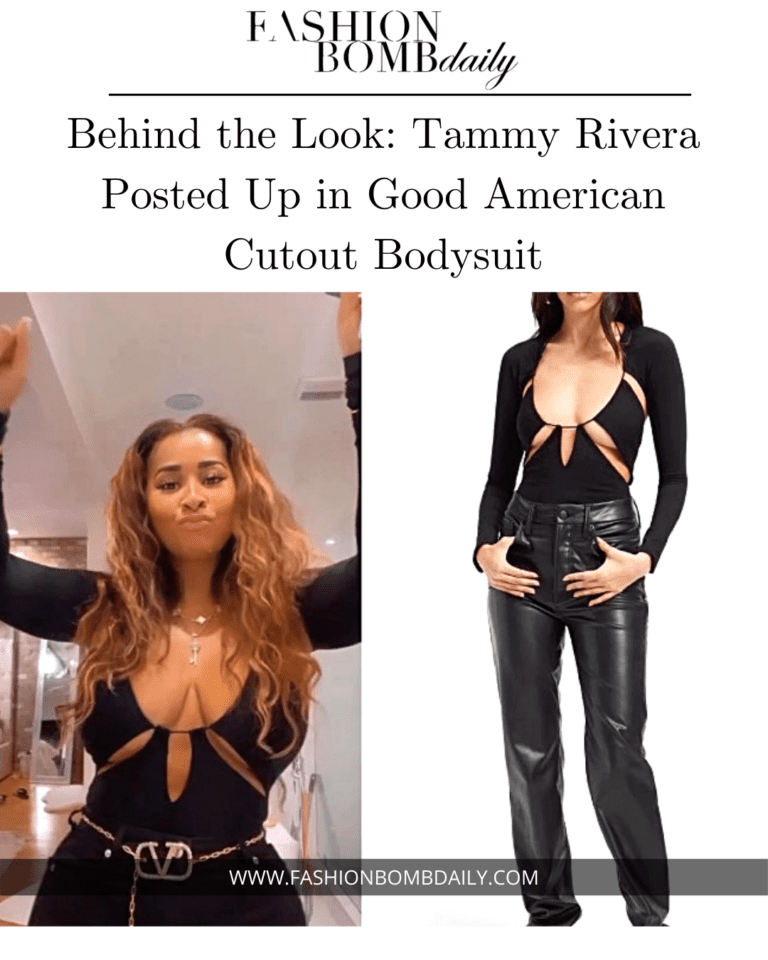 Tammy Rivera Posted Up in Good American Cutout Bodysuit