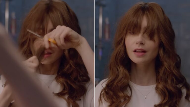 Watch Lily Collins Cut Her Own Bangs In the ‘Emily In Paris” Season 3 Trailer — See Video