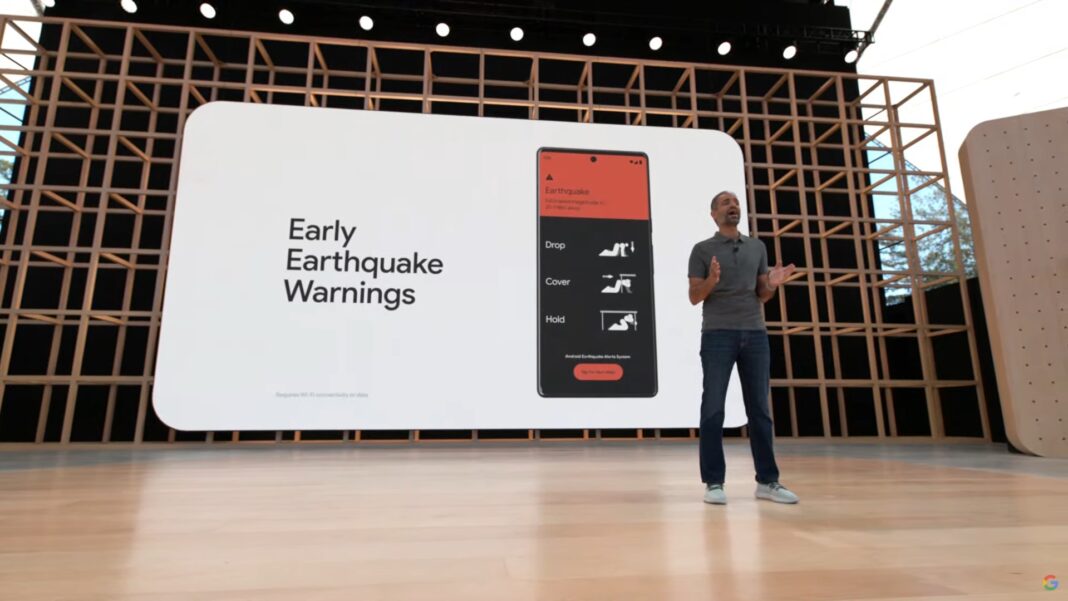 Google IO 2022 earthquake detection