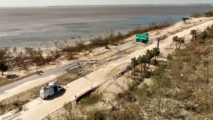 Crews working on temporary bridges to Florida’s barrier islands after Ian’s destruction