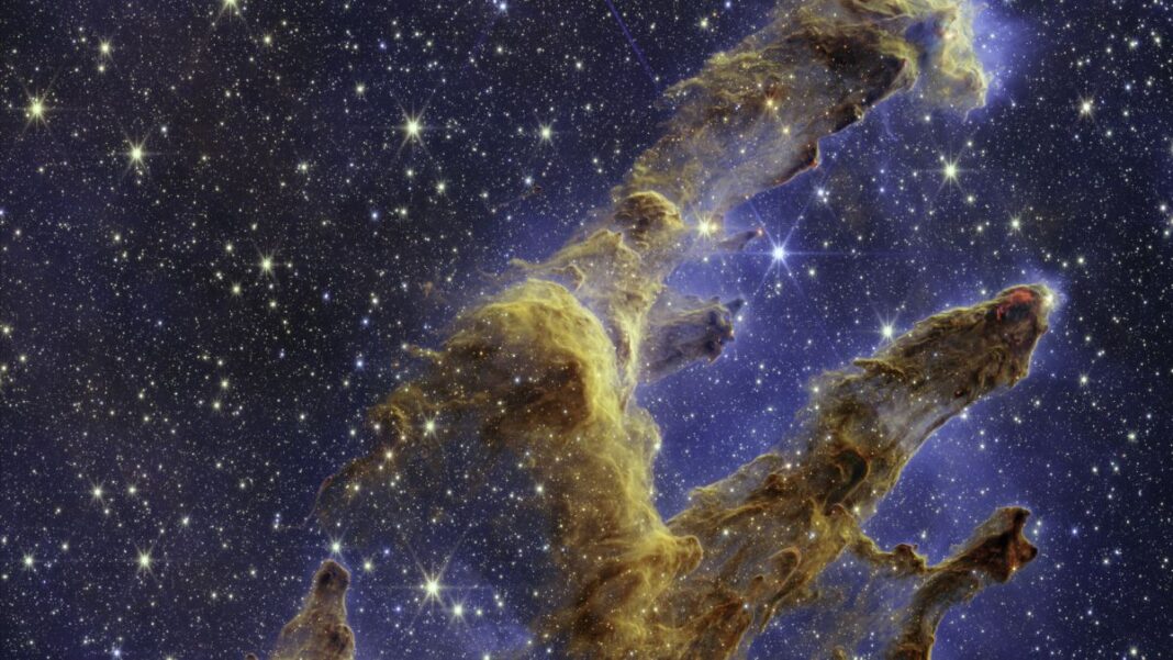 Pillars of Creation sparkle in James Webb Space Telescope's new image