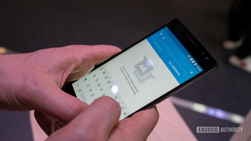 OnePlus One contacts typing