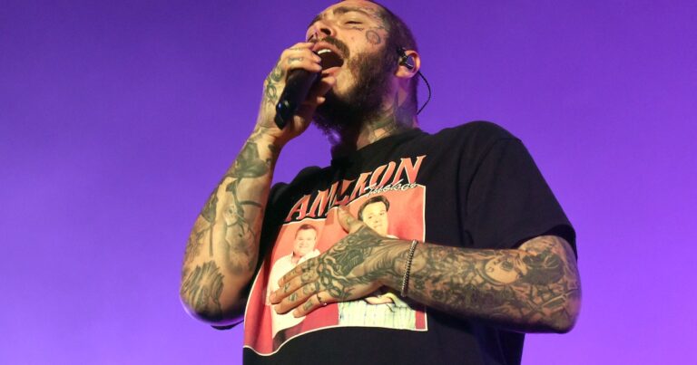 Post Malone Tattooed His Baby’s Initials On His Face