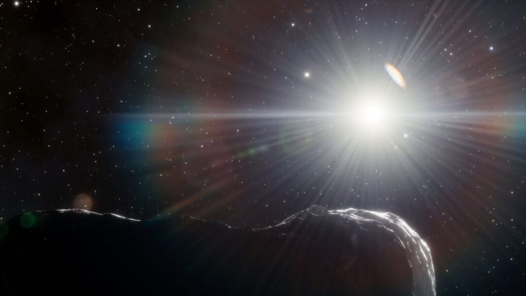 Artist’s impression of the asteroid discovered toward the Sun.