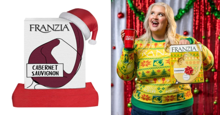 Franzia’s Holiday Collection Includes Boxed Wine Lawn Inflatables