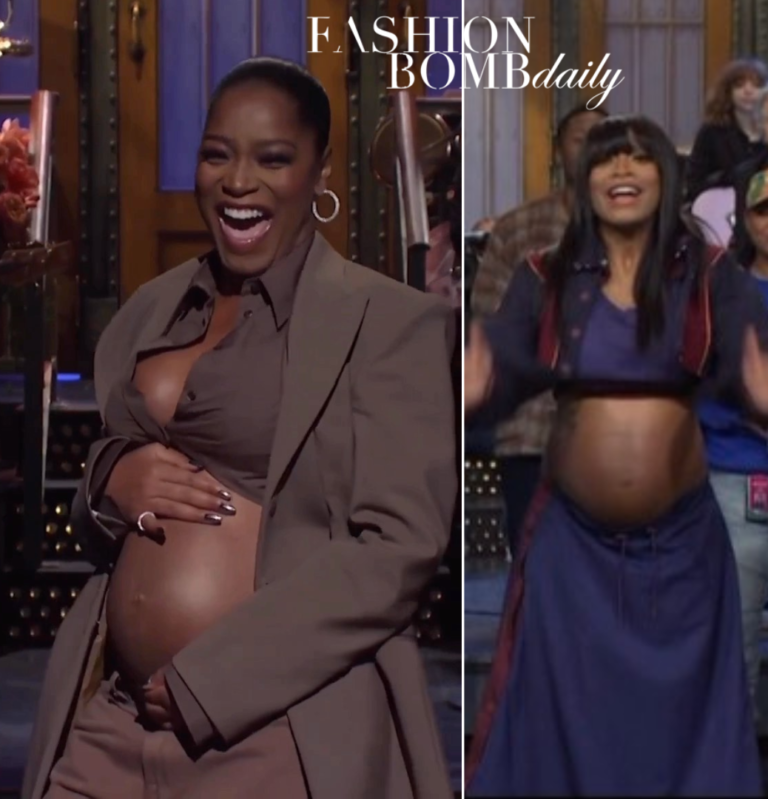 Keke Palmer Revealed Her Baby Bump on SNL Wearing Sportmax and June Ambrose x PUMA!