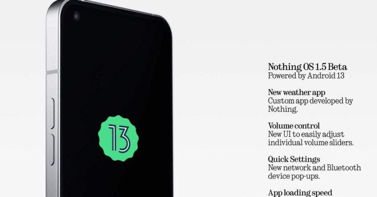 Nothing starts opening up its Android 13 beta for the Phone 1