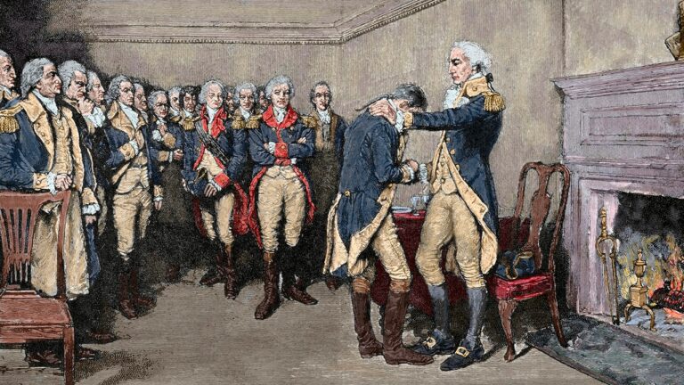 On this day in history, Dec. 4, 1783, Washington bids farewell to his troops at Fraunces Tavern in NYC