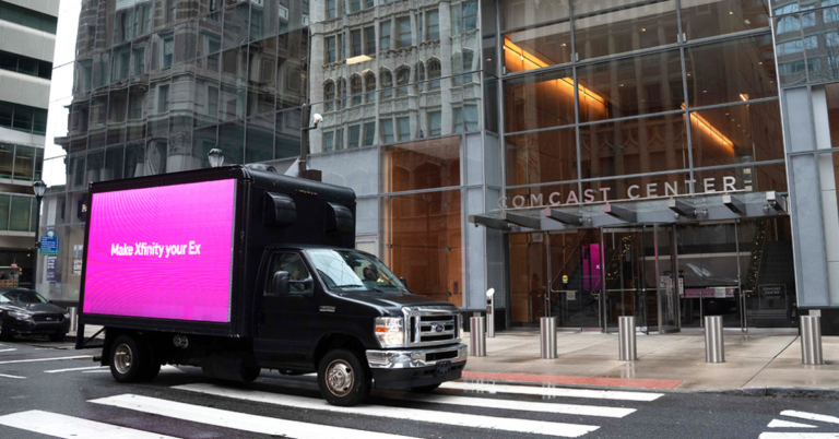 T-Mobile is promoting 5G home internet by driving a truck in circles