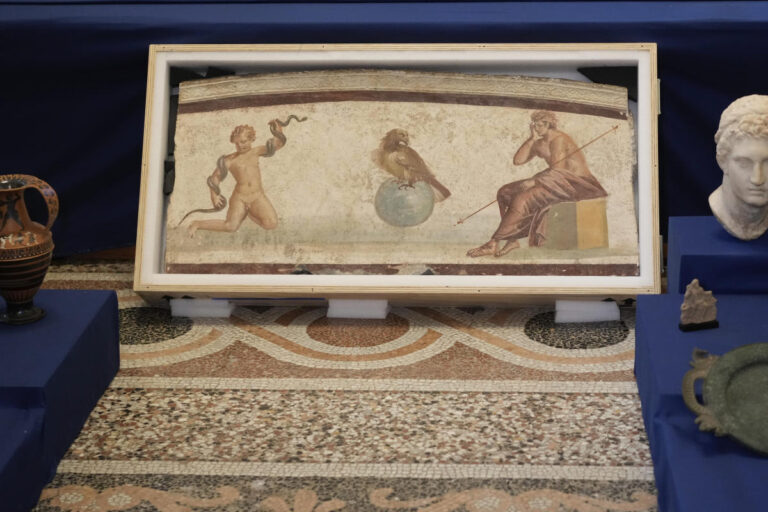 Ancient fresco among 60 treasures returned to Italy from US