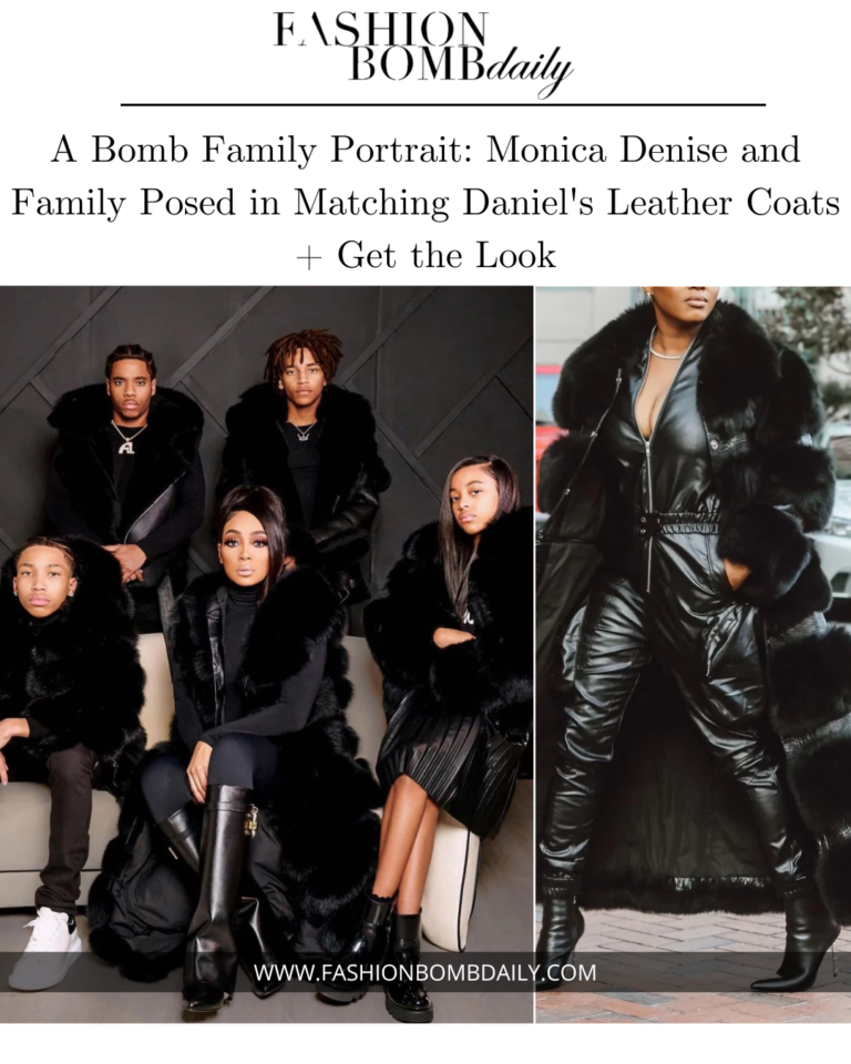 Monica Denise and Family Posed in Matching Daniel’s Leather + Get the Look