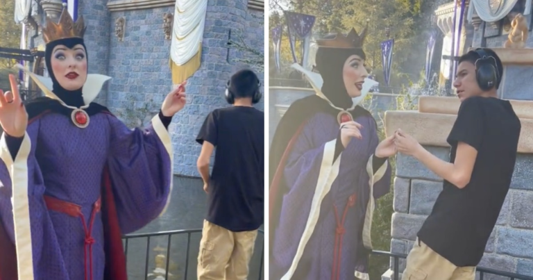 Disneyland’s Evil Queen Has A Sweet Moment With 15-Year-Old Boy