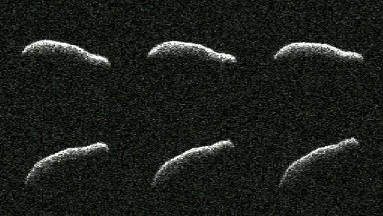 Oddly shaped asteroid once considered an impact risk for Earth races past the planet