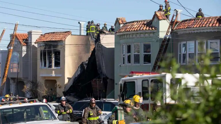 San Francisco house explosion causes building to collapse, injures civilian and firefighter