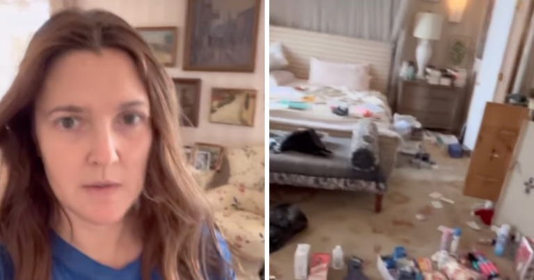 Drew Barrymore Showed Everyone Her Messy Bedroom In Before-And-After Video