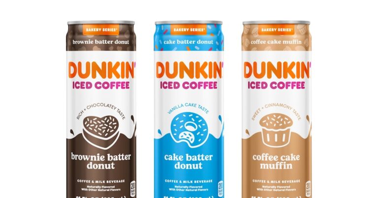 Dunkin’s New Canned Iced Coffee Flavors Include “Cake Batter Donut”