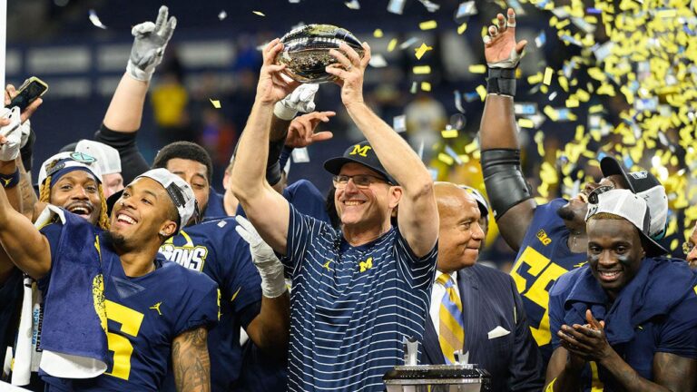 Michigan’s Jim Harbaugh says NFL interest a ‘positive thing’