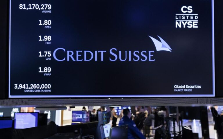 Record gain for Credit Suisse shares as markets surge after central bank lifeline – latest news