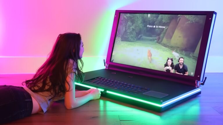 YouTubers’ 43-inch gaming laptop is powered by an Intel NUC