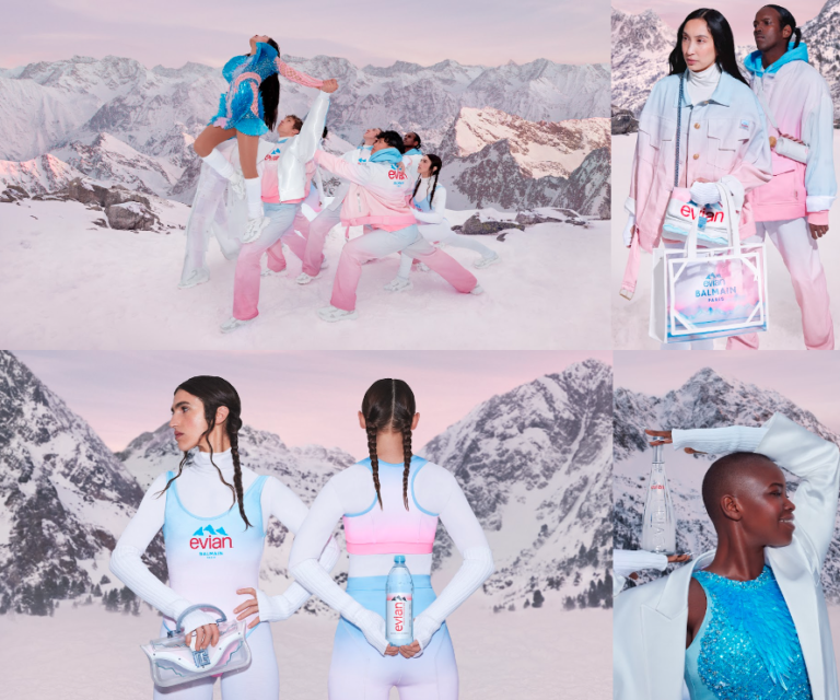 The Global Launch of the Second Balmain x evian Capsule Features Women’s and Men’s RTW and Accessories