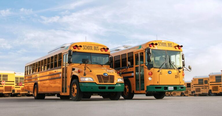 Iconic yellow school bus maker Blue Bird opens new electric bus factory