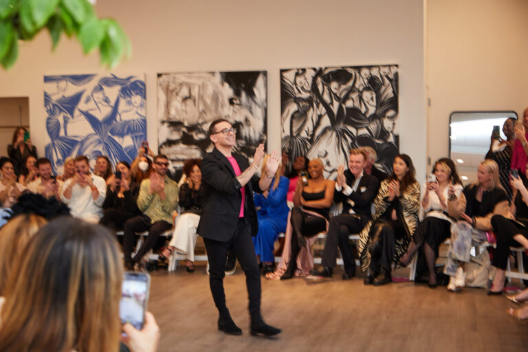 Sitting Front Row with Whoopi Goldberg, Rosie Perez, Ken Downing and More at Christian Siriano’s Pink Aid Charity Fashion Show in Westport, Connecticut