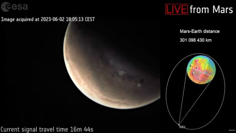 European probe beams Mars views to Earth in 1st-ever video feat