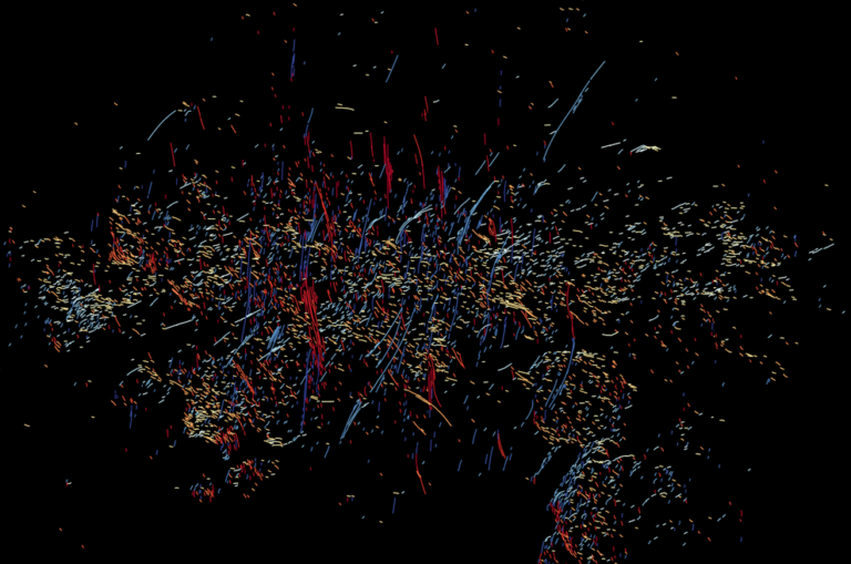 Hundreds of Strange Filaments Surround the Galactic Center