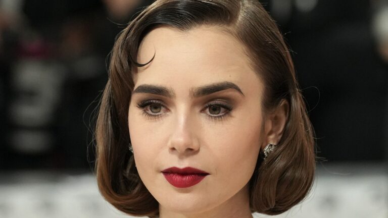 Lily Collins Somehow Managed to Make Milkmaid Braids Goth — See Photo