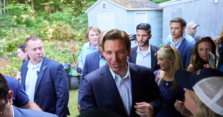 Ron DeSantis Avoids Talking About Florida’s Abortion Ban in New Hampshire