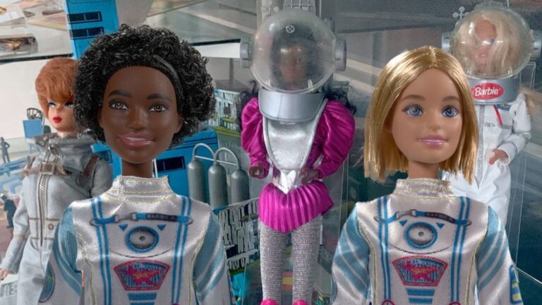 1st Barbie dolls to fly into space make their debut at Smithsonian