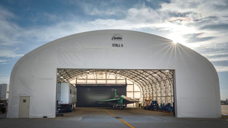 Watch NASA’s sci-fi-looking X-59 ‘quiet’ supersonic jet roll out of the hangar