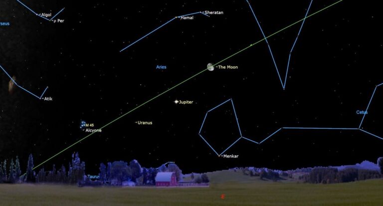 See the moon meet up with Jupiter on Sept. 4.