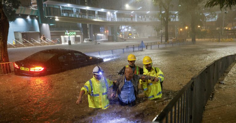 Storms Cause Major Flooding in Hong Kong and Nearby Cities