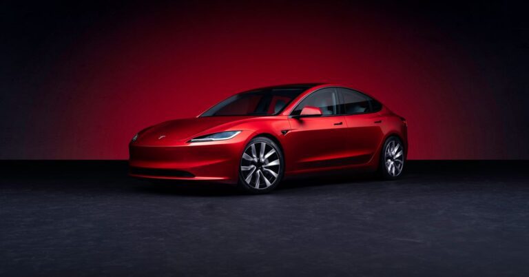 Tesla’s upgraded Model 3 has a new design, rear touchscreen, and range improvements