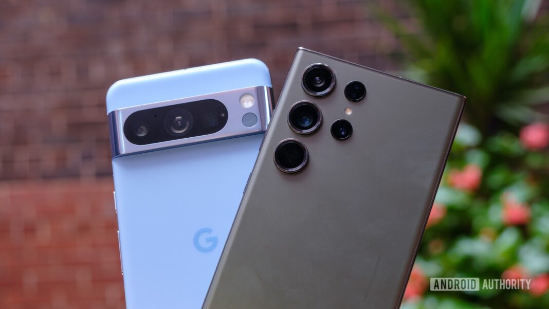 google pixel 8 pro vs samsung galaxy s23 ultra cameras in hand