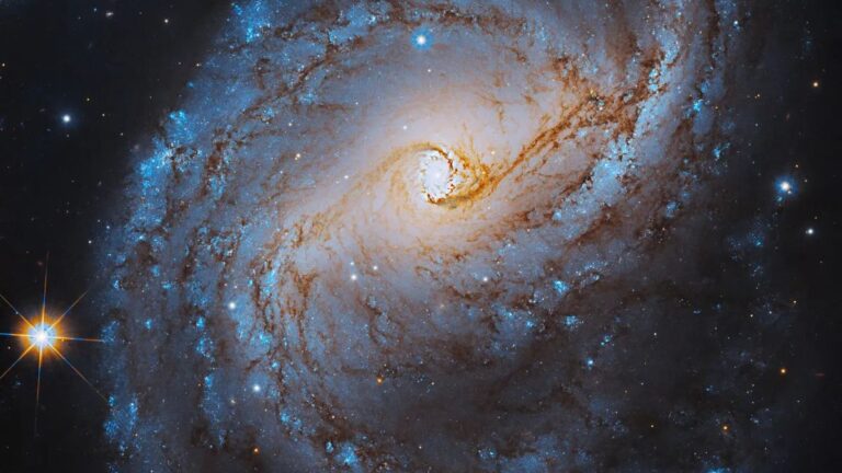 Hubble view of a chalky spiral galaxy is a sight to behold