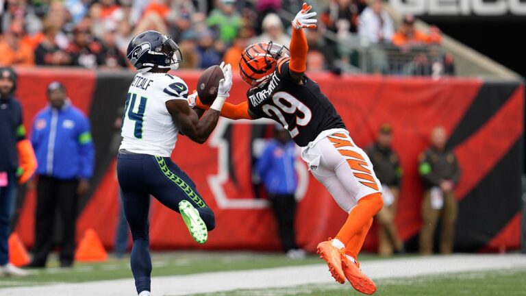 Seahawks’ DK Metcalf gives unnecessary shove to Bengals player