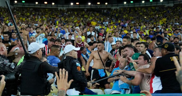 Brawling Fans In Stands Delay Start Of Argentina-Brazil World Cup Qualifying Match For 27 Minutes