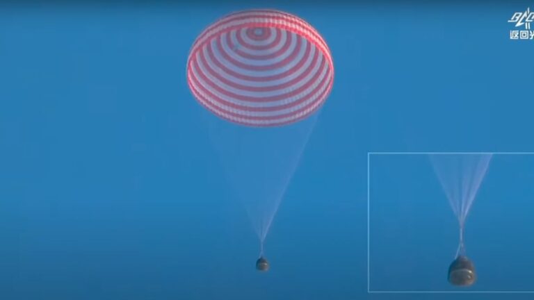 China’s Shenzhou 16 astronauts landed with a ripped parachute