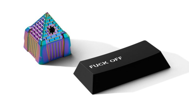 Of course Dbrand’s first novelty keycaps include a ‘fuck off’ key